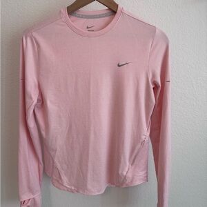 Nike Pink Running Dri-FIT Long Sleeve Top
